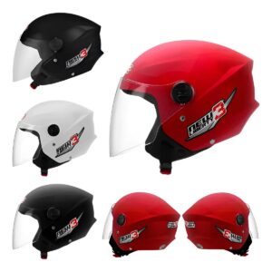 Capacete para moto aberto Pro Tork New Liberty Three vermelho brilhante sólido tamanho 59/60